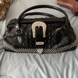 Black Hand Tooled Purse 