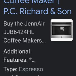 Jenn Air Home Coffee System