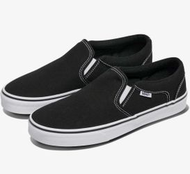 Vans Men's Asher Slip-on Shoe - Comfortable Sneakers for Walking, Fashion & Everyday Wear