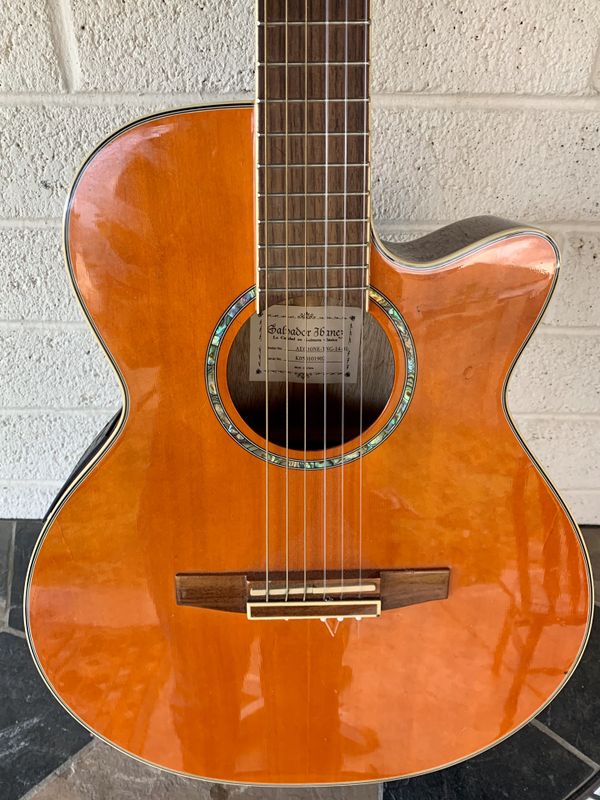 Ibanez AEG10NII Nylon String Cutaway AcousticElectric Guitar Tangerine
