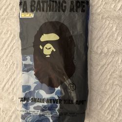 Bape T-shirt Blue Big Head Ape, Size Medium