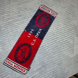 Vintage 1999 US OPEN PINEHURST Golf Towel USGA MEMBER Red/Blue