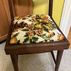 Vintage Wooden Chair - New Upholstery