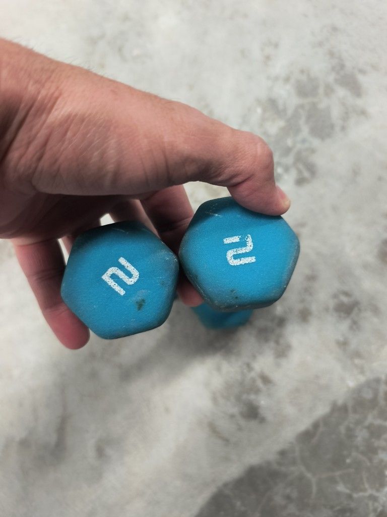 Set Of Two Pounds Each Dumbbells 