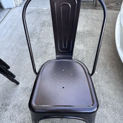 4 Metal Bucket Chairs