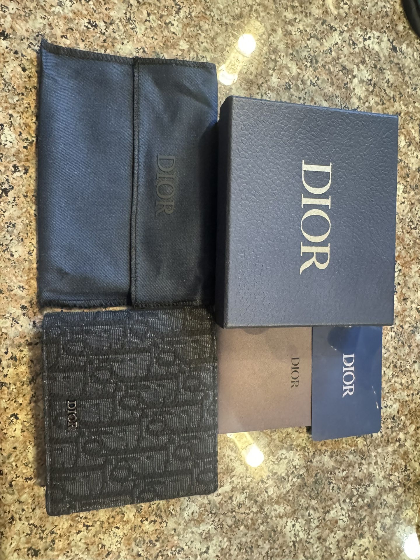 Black Dior Oblique Jacquard Wallet