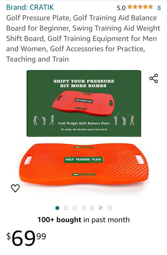 Golf Pressure Plate, Golf Training Aid Balance Board for Beginner, Swing Training Aid Weight Shift Board, Golf Training Equipment for Men and Women, G