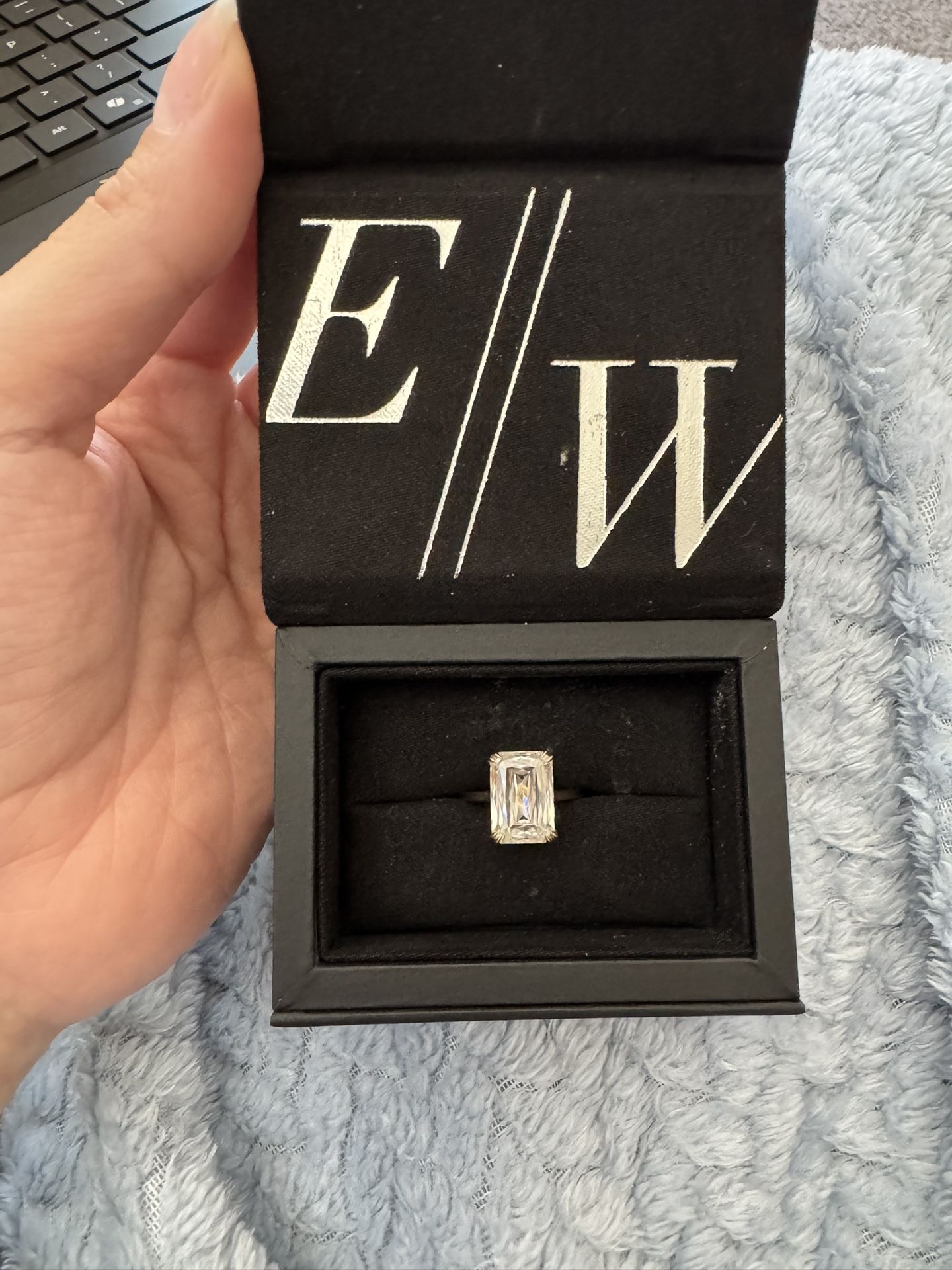 Solitaire 4.35 Carat Moissanite Ring 
