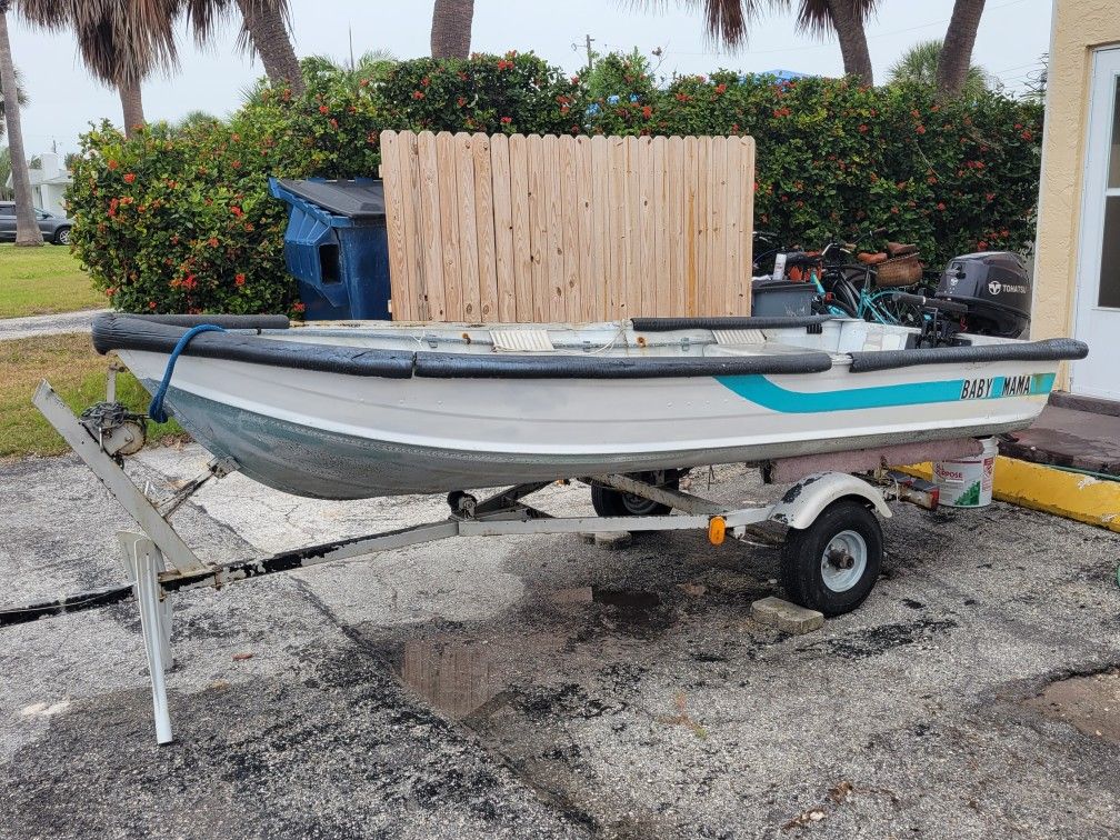 12 FT Jon Boat, 2019 Tohatsu, & Trailer