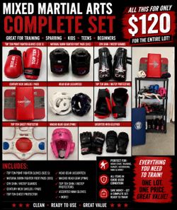 Mixed Martial Arts Sparring Gear Lot – Pads, Gloves, Shin Guards