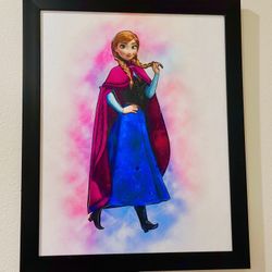 Anna Frozen Wall Painting With Frame 