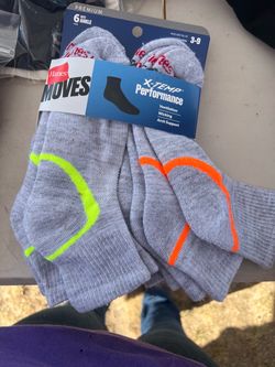 Hanes Moves X-Temp Boys Ankle Socks 6-Pack