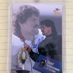 “Todd Christensen” #M1 AUTOGRAPH CERTIFIED #607/1030.  NM/MINT!!!😎 1995 Signature Rookies.