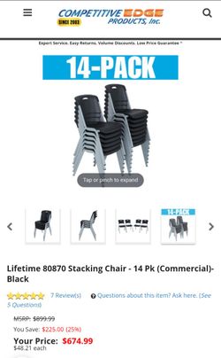 Lifetime commercial chairs