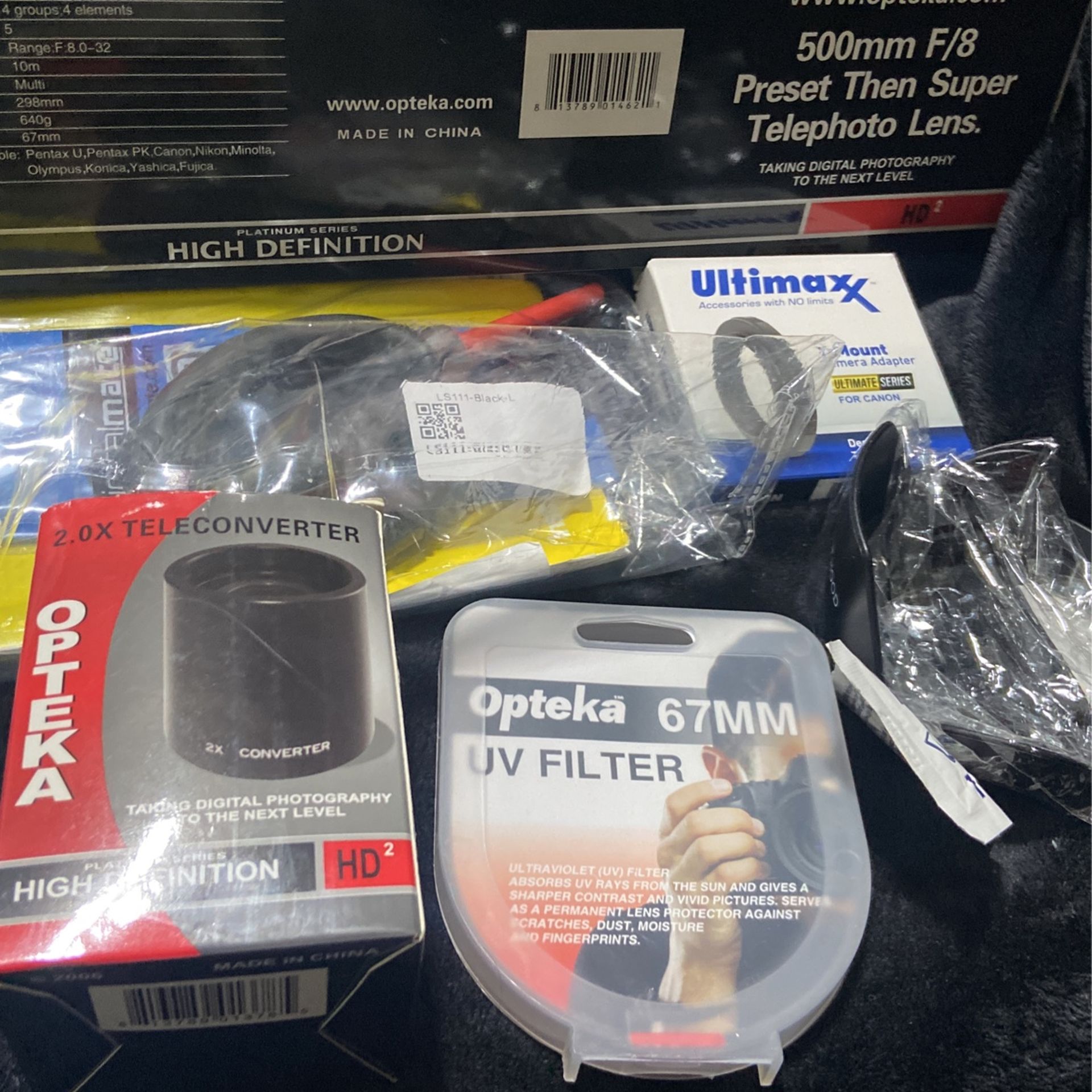 500mm F/8 Preset Super Telephoto  Lens Everything Included 