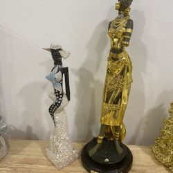 African Princess Warrior & Diva Statues