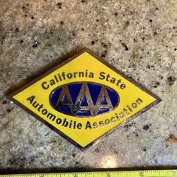 Vintage AAA Yellow Plaque 