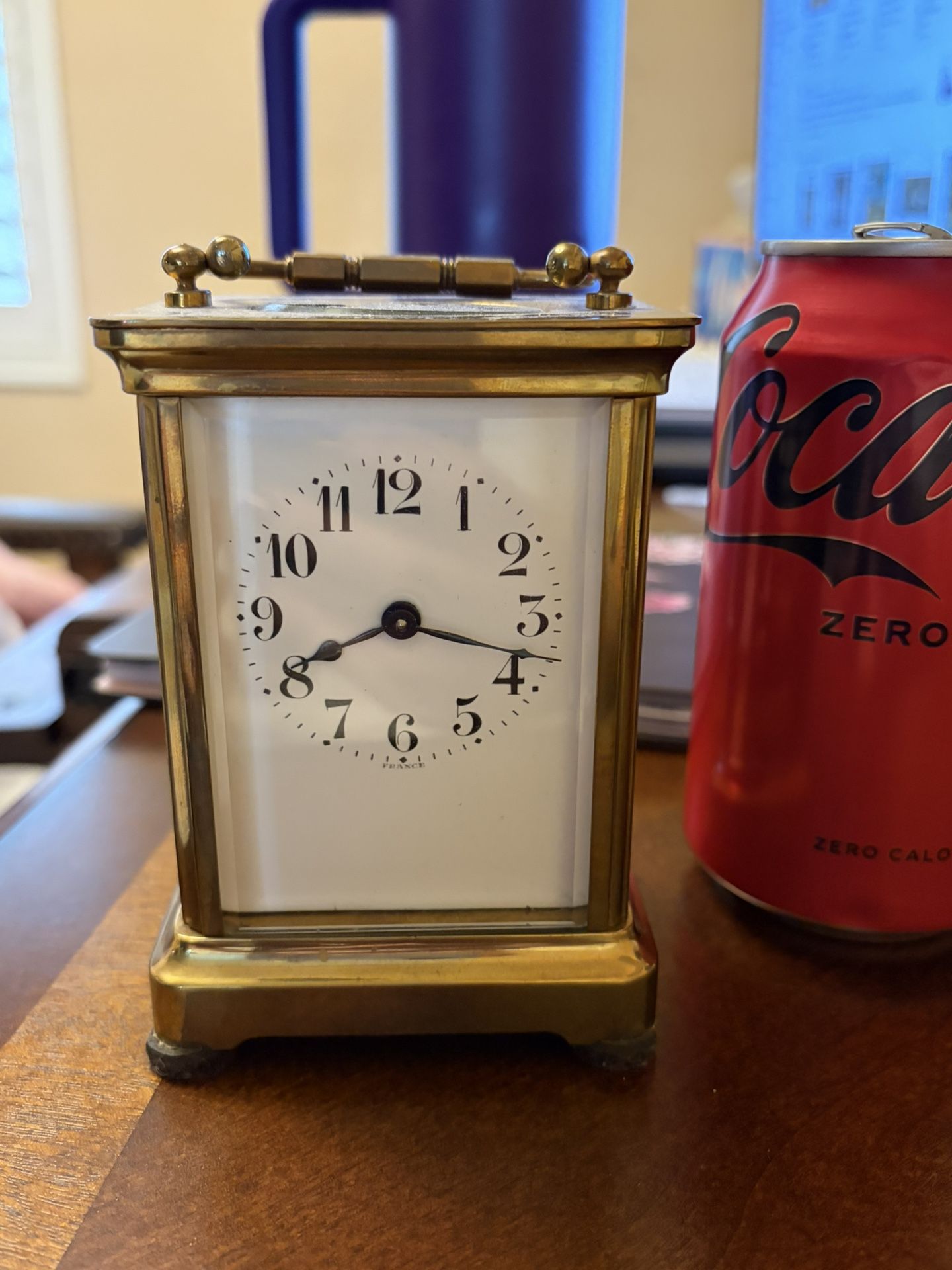Antique brass clock works with key made in France selling on eBay up to $5000 Tropicana town center cash only at time of pick up will sell for $600
