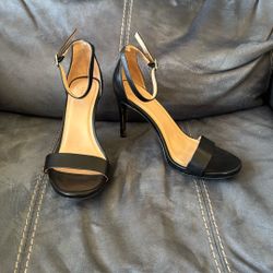 A New Day Women’s Size 9 W Black Strappy Heels Sandals