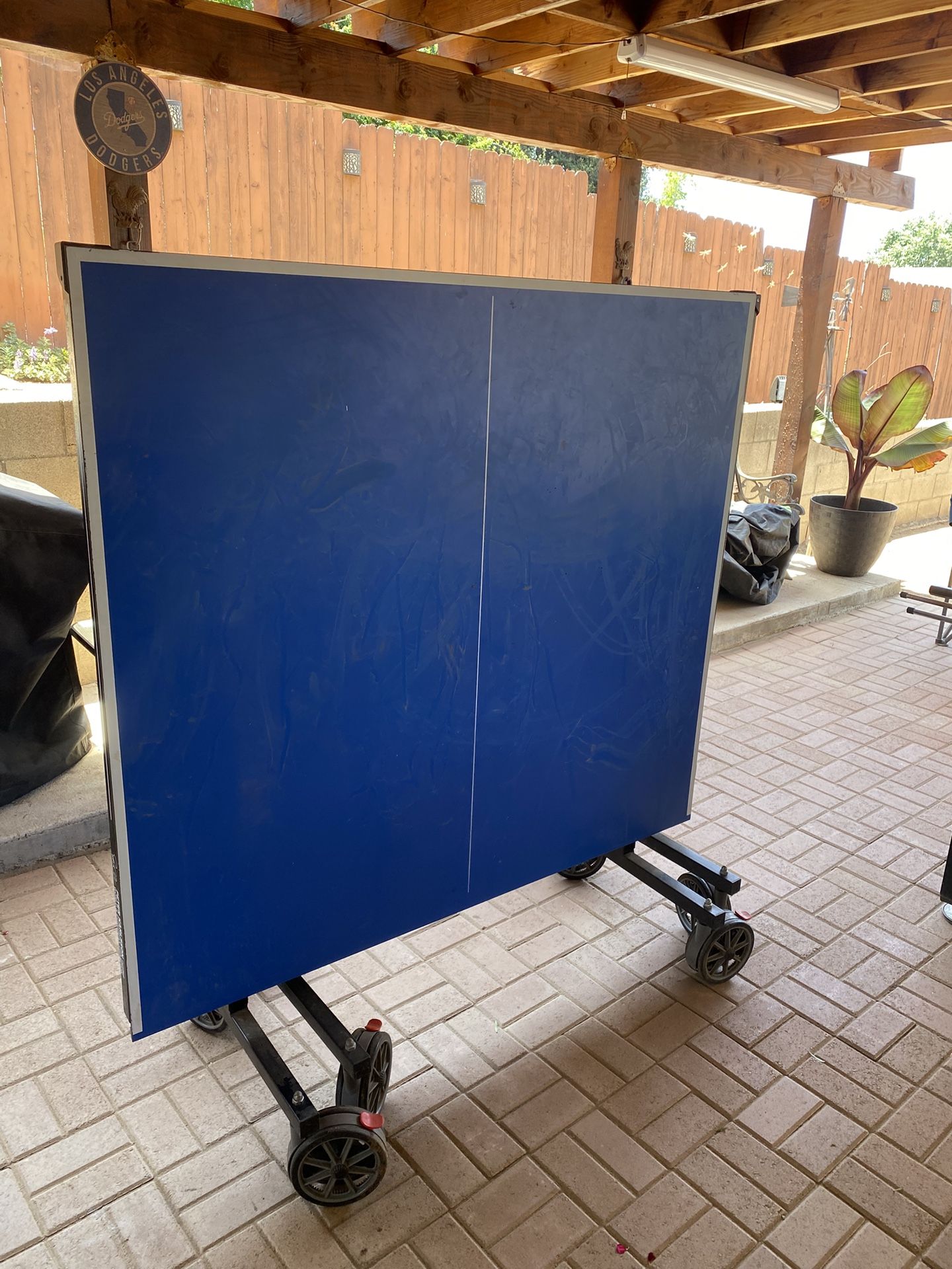 Ping Pong Table With Balls And Paddles. Complete. Works Great.