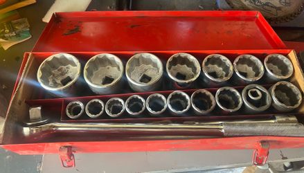 Craftsman 3/4” socket set 7/8 - 2 3/8 ratchet vintage