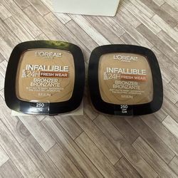 Set of Two L'Oreal Paris Infallible Up to 24H Fresh Wear Soft Matte Longwear Bronzer