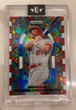 2022 Panini Prizm - Stained Glass Mike Trout #SG-5 Red White & Blue Prizm Sealed