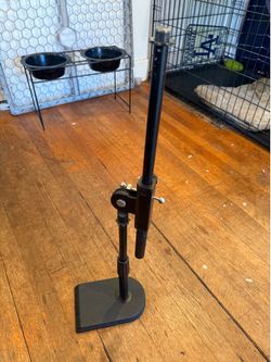 Desk Mic Boom Stand — Weighted Base, Held a Shure SM7B