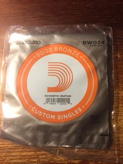 4) D Addario bw024 .024 bronze wood strings new