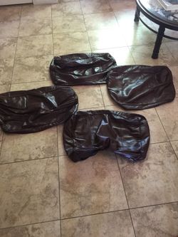 Leather cushion covers for couch backs