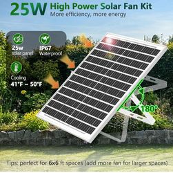 Pet Deluxe 25W Solar Fan for Chicken dog or for storages