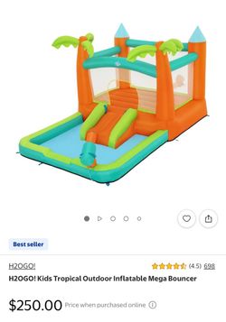 H2OGO! Kids Tropical Inflatable Mega Bouncer