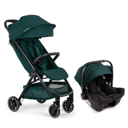 Nuna complete Travel system TRVL stroller & PIPA Lite RX car seat - lagoon green