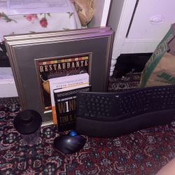 2 Large Picture Frames, Keyboard And Mouse 2 Business Books 