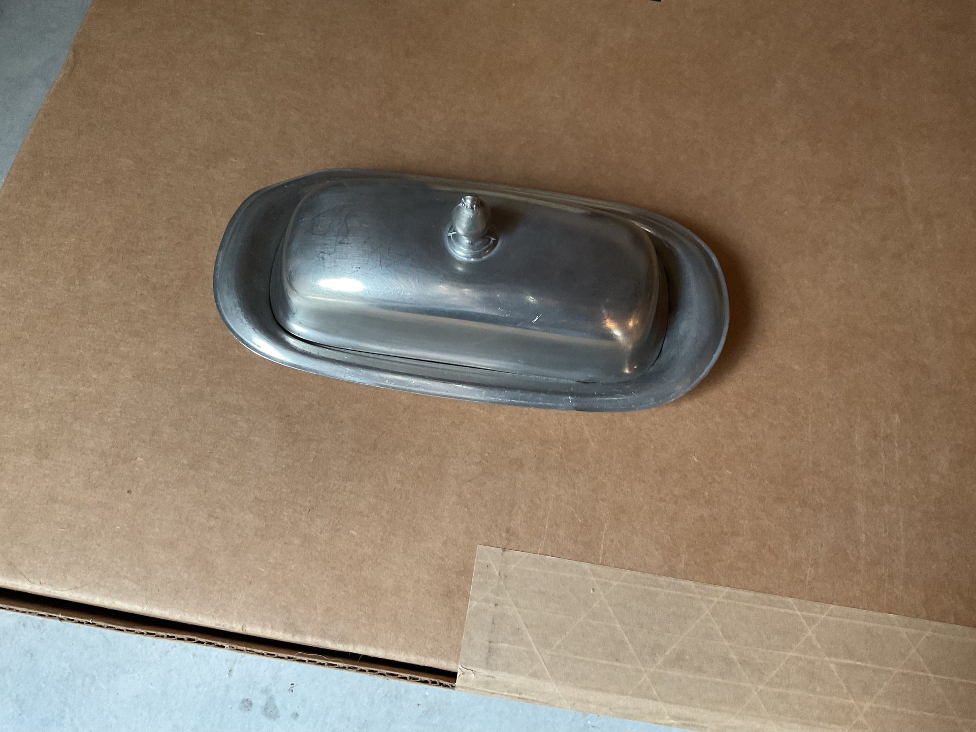International Pewter 277/87 Covered Butter Dish Vintage