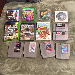 Video games nes super nes,ps4,ps2,wii