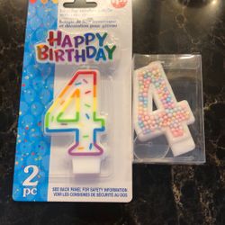 4th Birthday Candles 