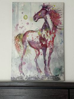 Colorful Horse Canvas Art