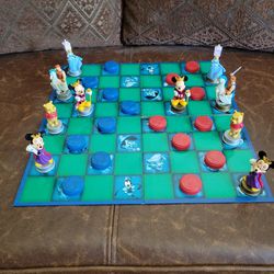 Disney Chess / Checkerboard Game. All The Games Pieces I have are in the photo.