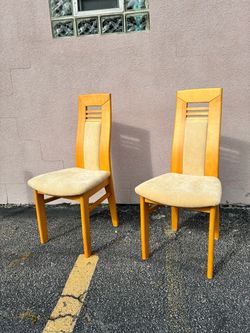 Made in Polish Chairs Modern Kitchen Dining Wood Suede