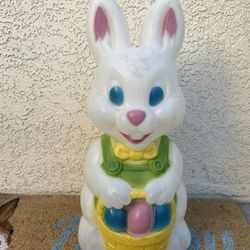 Vintage General Plastics Easter Bunny Blow Mold Mid Century 