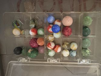 Lot Of 31 Authentic Vintage Marbles 