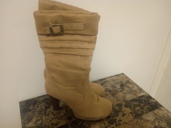 Sketchers Shoes Soho Lab Faux Suede Boots In Tan Size 6.5