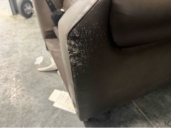 Pottery Barn gray recliner