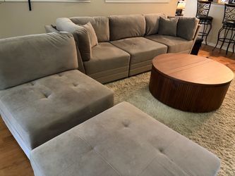 Abbyson Leyla 5-Piece Fabric Modular Sectional