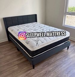 Queen size bed frame with mattress included