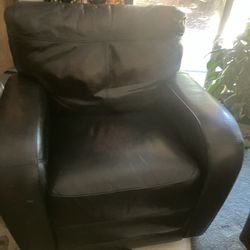 Quality thick Leather Recliner 