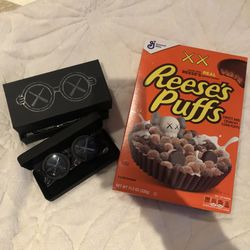 KAWS Sons + Daughters Eyewear Sunglasses Kids Limited Edition In Hand Black XX FREE REESE’S PUFFS CEREAL