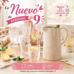 Set de 8-vasos y jarra de princess house