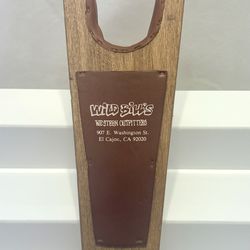 Wooden Boot Jack "Wild Bill's Western Outfitters" from El Cajon, California